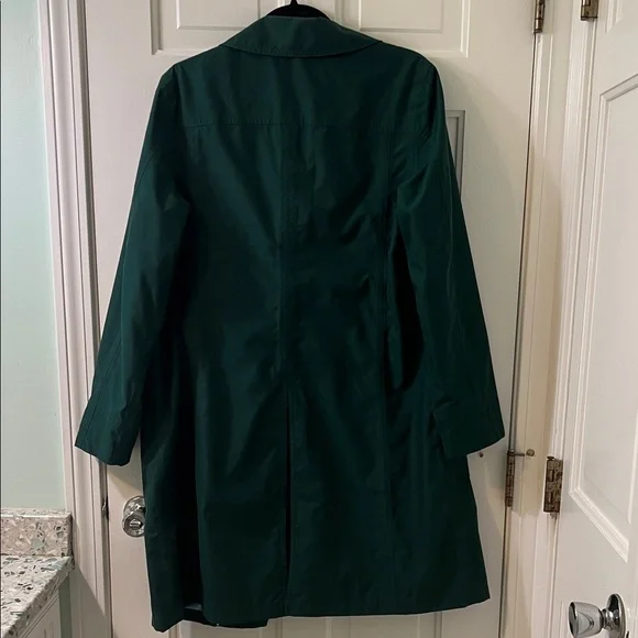 Lands' End Women’s Dark Green Raincoat Size 10-12 Medium - Picture 3 of 5